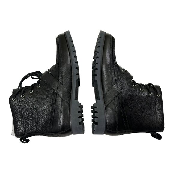 Polo Ralph Lauren Men's Ranger Tumbled Leather Boots Black Size 7.5 D New in Box - Picture 6 of 7